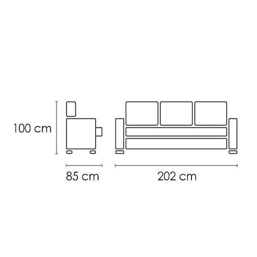 Sof S Muebles1Click | Sof Rub N 3 Asientos 3 Plazas Express N17