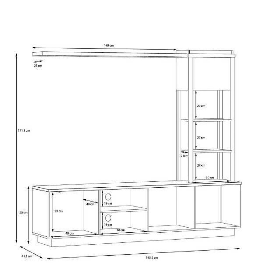 Salones Muebles1Click | Composici N 200Cm. Poly Pody